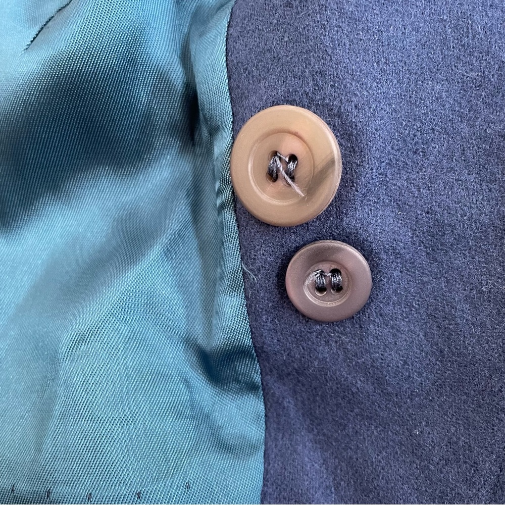 Pendleton Vintage Navy Wool One Button Blazer - image 6